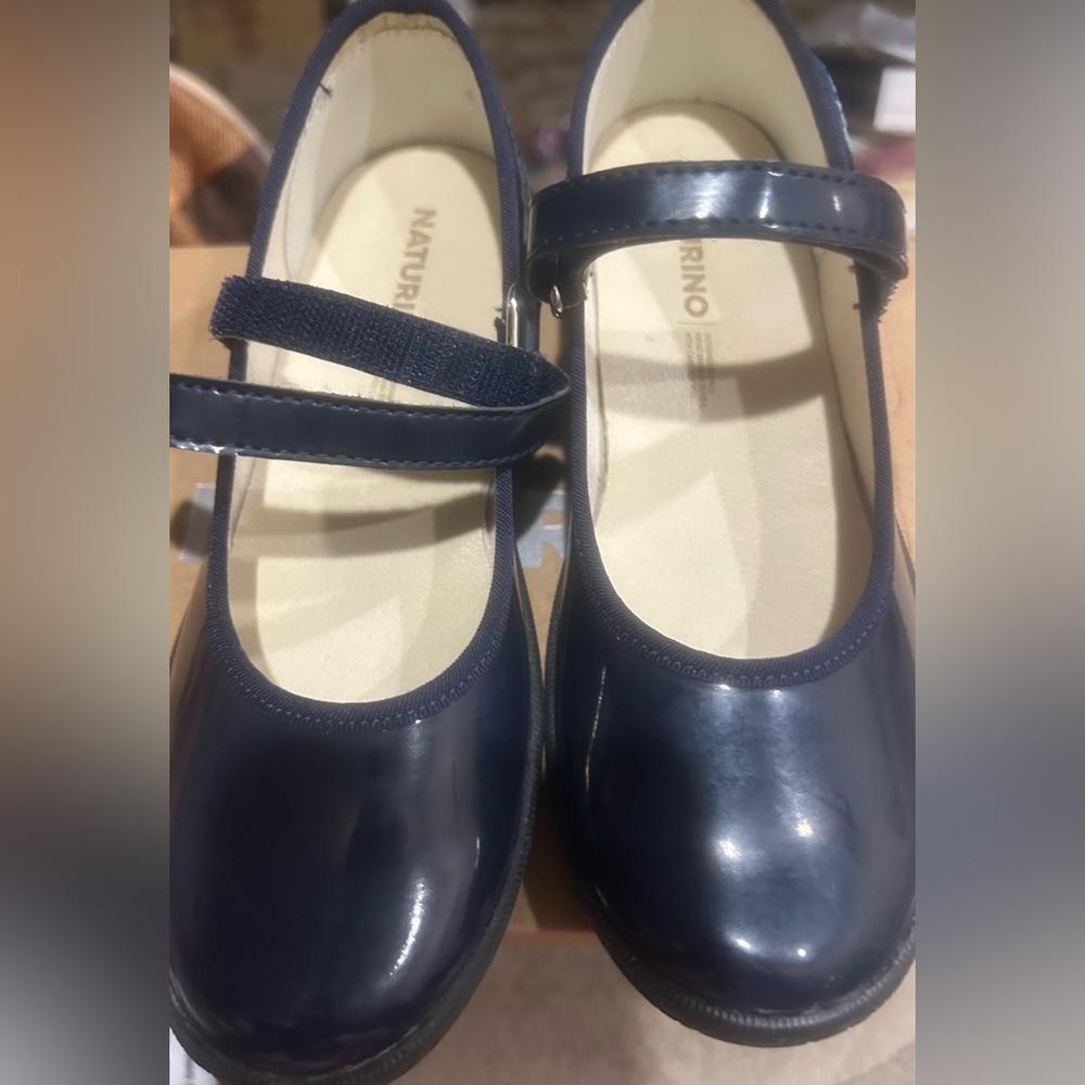 NIB- NATURINO Pavia Girls Mary Jane Patent Leather Navy Blue Size US 1.5 EU- 32